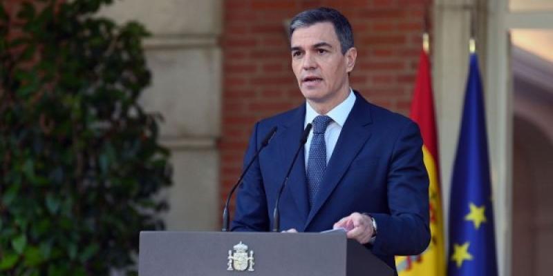 Pedro Sánchez y las medidas para la crisis habitacional Pedro Sánchez compareciendo ante la prensa en Moncloa