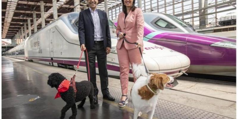 Perro viajando en Renfe Viajeros con su perro en Renfe