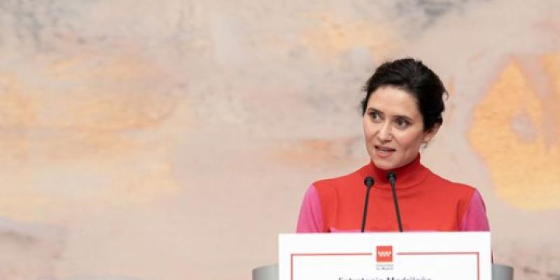 Ayuso en la presentación de la Estrategia Madrileña de Atención a Personas con Discapacidad-Horizonte 2028 en marzo de 2025