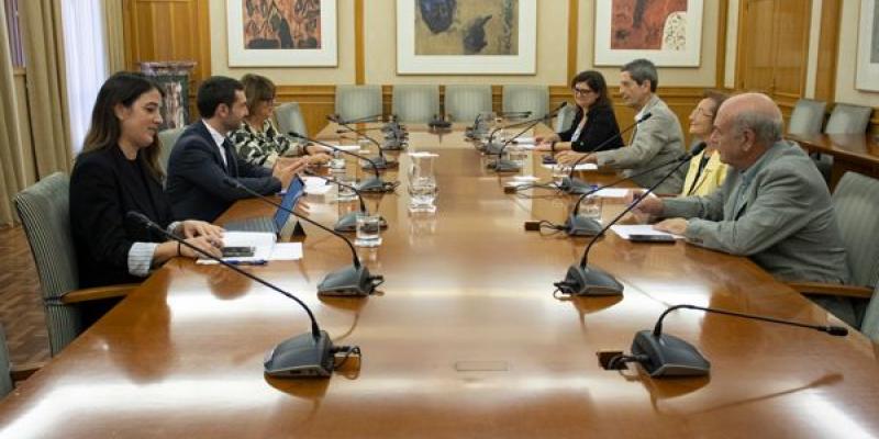 La PMP exige abordar los retos frente al envejecimiento poblacional y la discapacidad Reunión por representantes de la PMP con Bustinduy y la directora general del IMSERSO