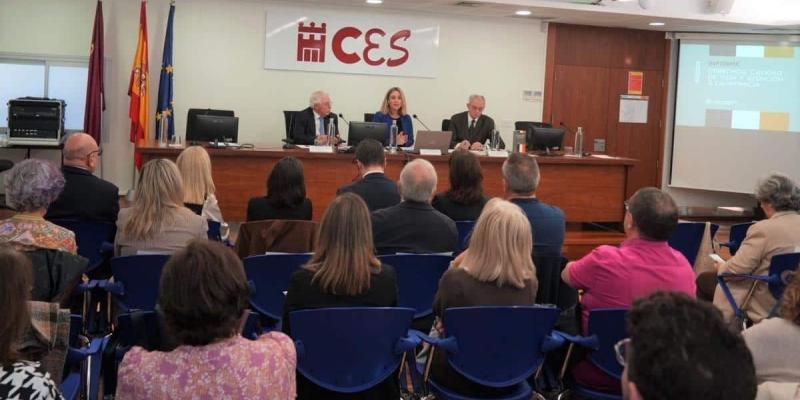 Imagen de una reunión del CES/La Opinión de Murcia El CES exige prestaciones para acabar con la pobreza infantil