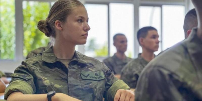 La princesa Leonor durante su formación militar