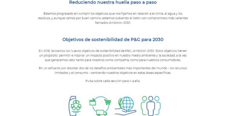 Página web de P&G en España