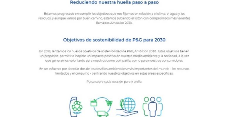 P&G centra sus producción en la sostenibilidad Página web de P&G en España
