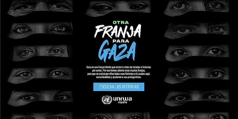 Día Internacional de Solidaridad con el Pueblo Palestino Cartel de 'Otra franja para Gaza'