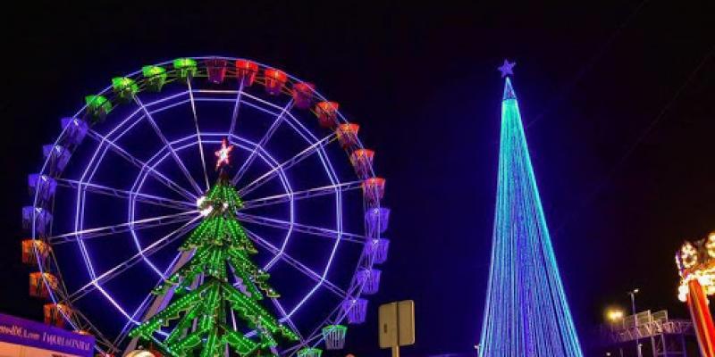 Parte del alumbrado navideño de Torrejón de Ardoz, capital europea de la navidad 2018.