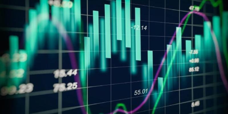 Gráfico de barras en una plataforma de inversión