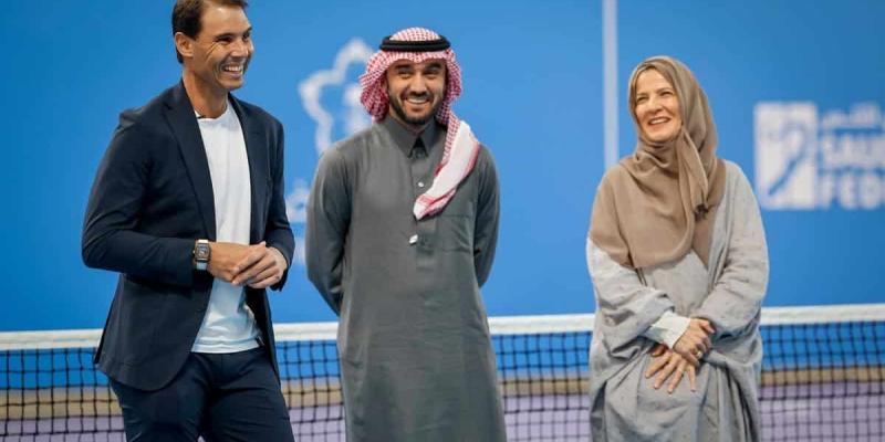 Imagen de Rafa Nadal con integrantes de la Fundación Saudí de Tenis/Diario de Mallorca Rafa Nadal, nuevo embajador de la Fundación Saudí de Tenis