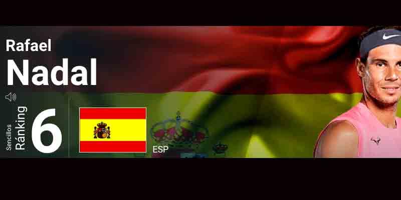 Ranking ATP: Rafa Nadal cae al sexto puesto Rafa Nadal cae al sexto puesto en el Ranking mundial ATP