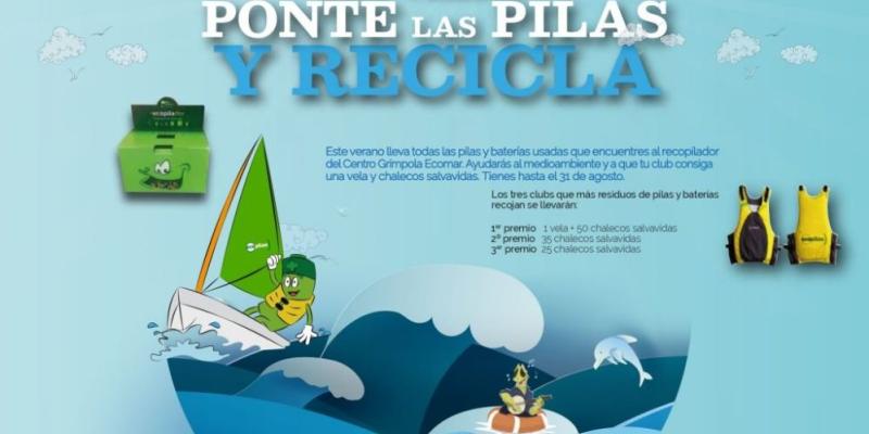 Cartel del reciclaje de pilas con Ecopilas