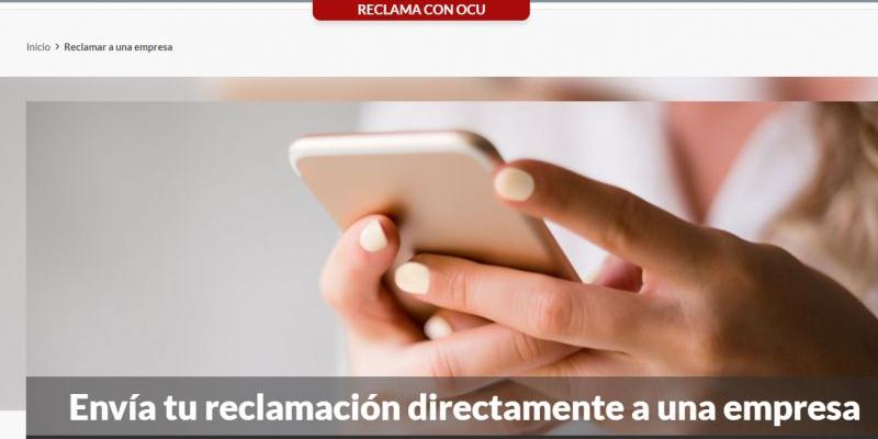 Portal de internet de la OCU para hacer las reclamaciones