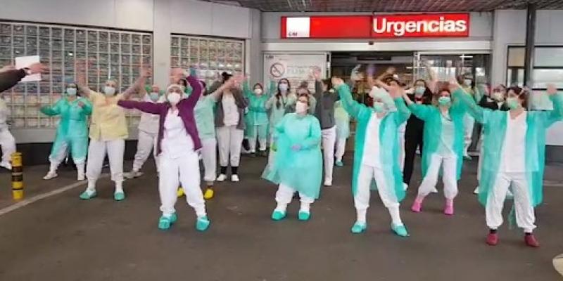 Telemadrid Sanitarios bailando Resistiré