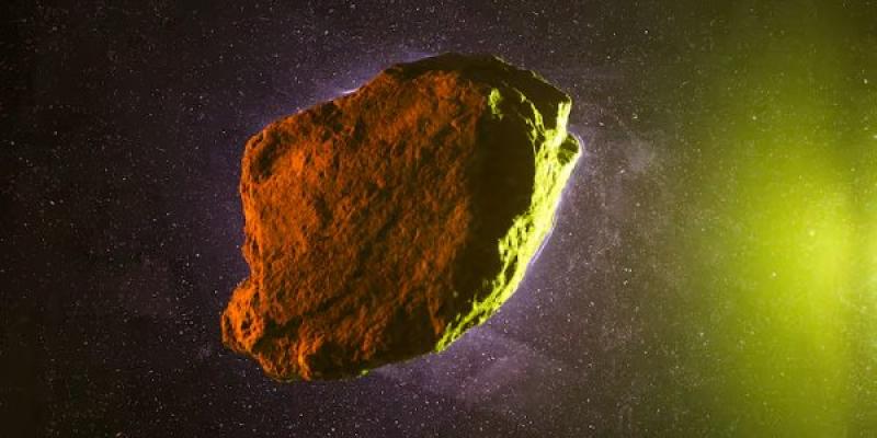 Ilustración de un asteroide viajando por el espacio/ Jonathan Knowles Un asteroide viajando por el espacio