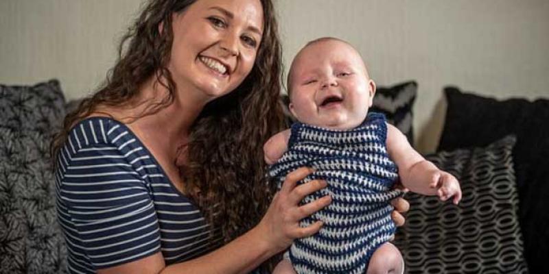 Rosie Higgs ha dado a luz a un niño con discapacidad