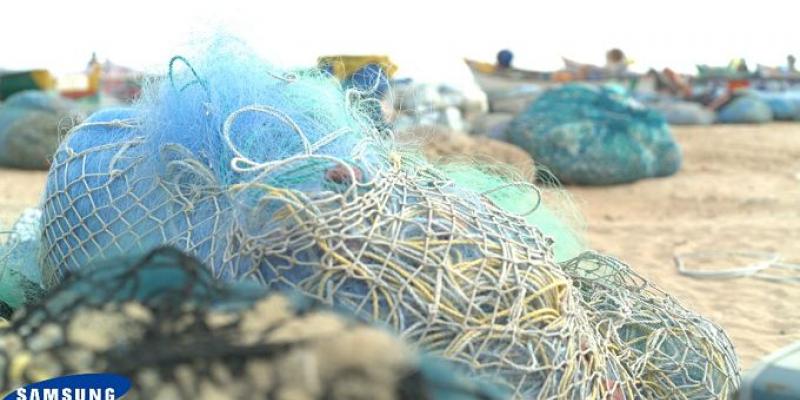 Imagen de una red de pesca/TecnoLocura Samsung reutilizará las redes de pesca desechadas