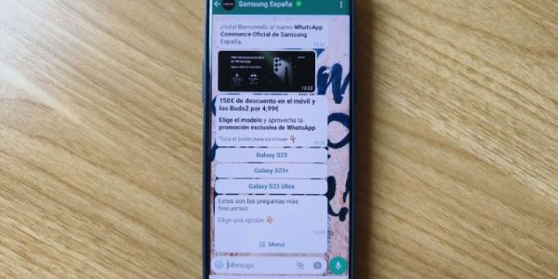 Samsung y la compra por Whatsapp de sus productos