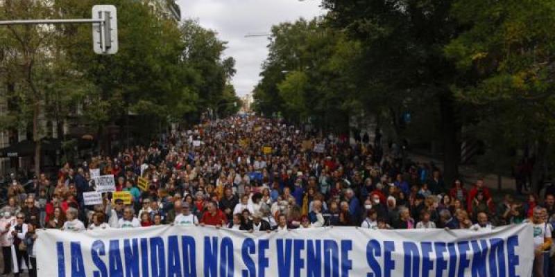 Manifestación el pasado noviembre en Madrid en defensa de la sanidad pública. EFE Manifestación por la Sanidad Pública