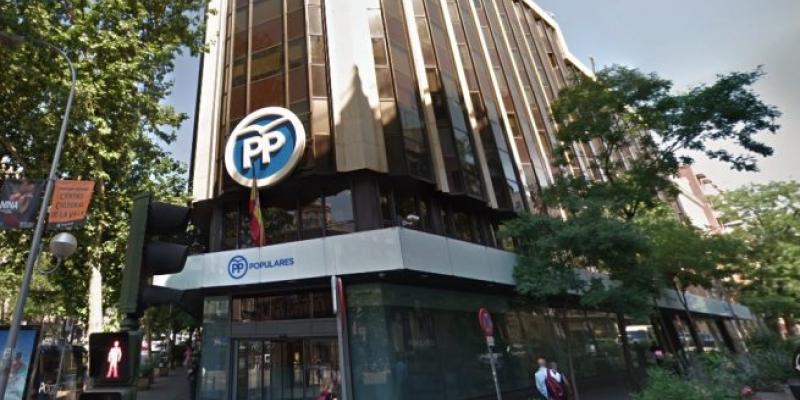 Fachada de la sede del PP en la calle Génova. sede pp