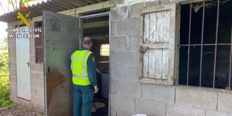 Registro del Seprona - GUARDIA CIVIL Uno de los registros efectuados por el Seprona para preservar el buen estado de los animales en la provincia de Pontevedra