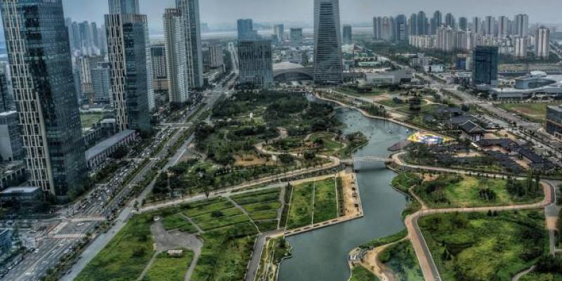 Songdo: la ciudad inteligente que ha creado desde cero Corea del Sur Las obras de la ciudad duraron doce años. Ministerio de diseño.