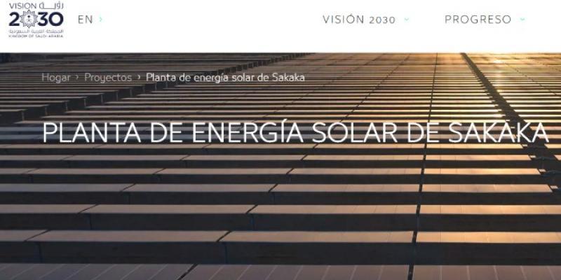 Planta de energía solar símbolo de sostenibilidad - Visión Saudí 2030 Planta de Energía Solar de Sakaka en Arabia Saudí