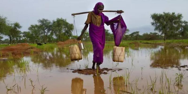 Una mujer en un campamento de refugiados de Sudán del Sur en 2012 