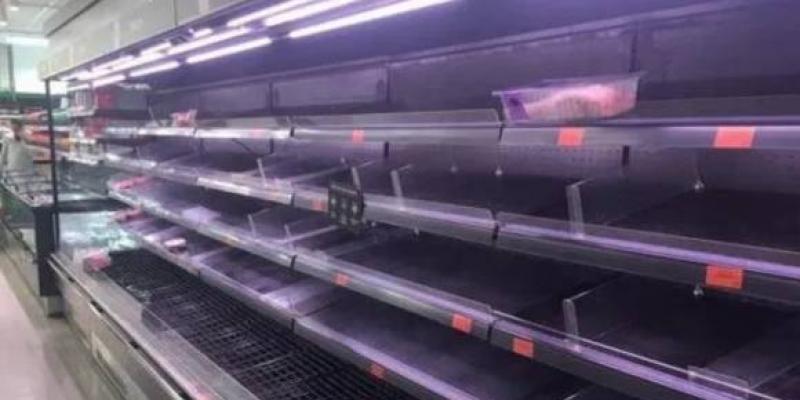 Desabastecimiento de supermercados en Madrid.