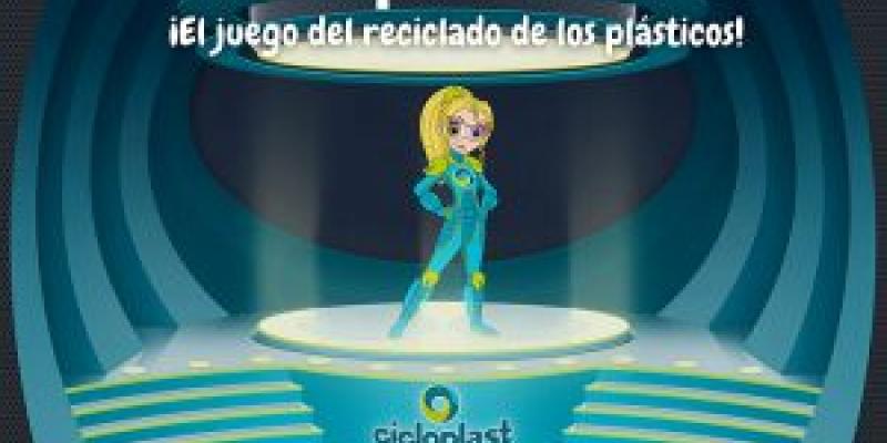Taller / Mundoplast Portada de la pantalla con el inicio del juego educativo de Ecoplástika