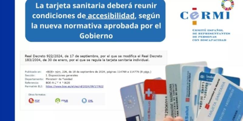 Infografía creada por CERMI sobre la tarjeta sanitaria individual - Foto: CERMI Infografía creada por CERMI sobre la tarjeta sanitaria individual