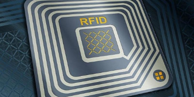 Una etiqueta de seguridad RFID