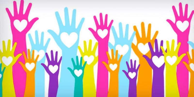 Pixabay Manos de colores que representan el apoyo del Tercer Sector