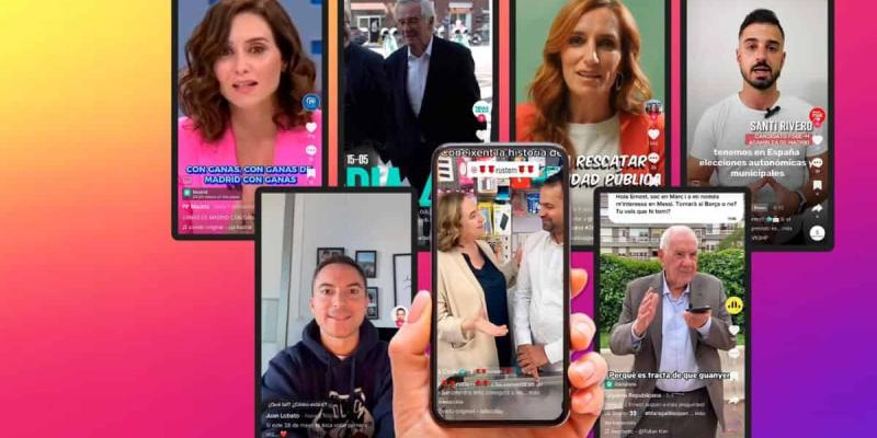 Imagen de varios candidatos electorales en el TikTok/La Vanguardia Los partidos recurren al TikTok para las campañas electorales