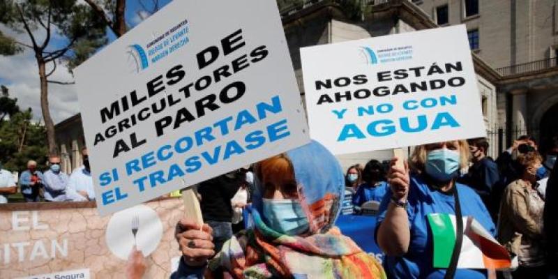 El trasvase Tajo-Segura vuelve a ser centro de disputas Protestas por la situación del trasvase Tajo-Segura