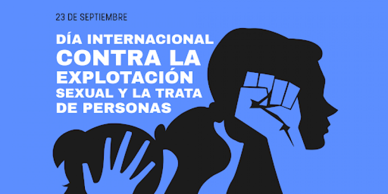 Cartel para crear conciencia en el Día Internacional de la trata de personas 