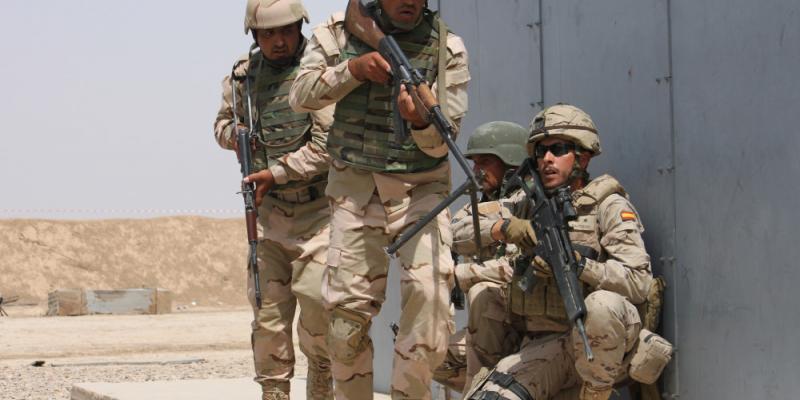 Militares españoles en Iray y Afganistán. Las tropas en Irak volverán a casa este año.