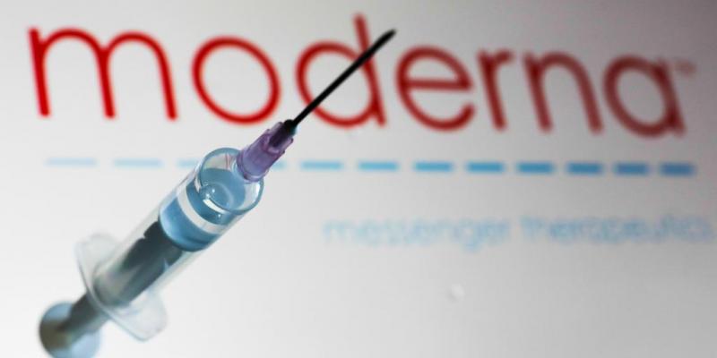 Inyección vacuna de Moderna
