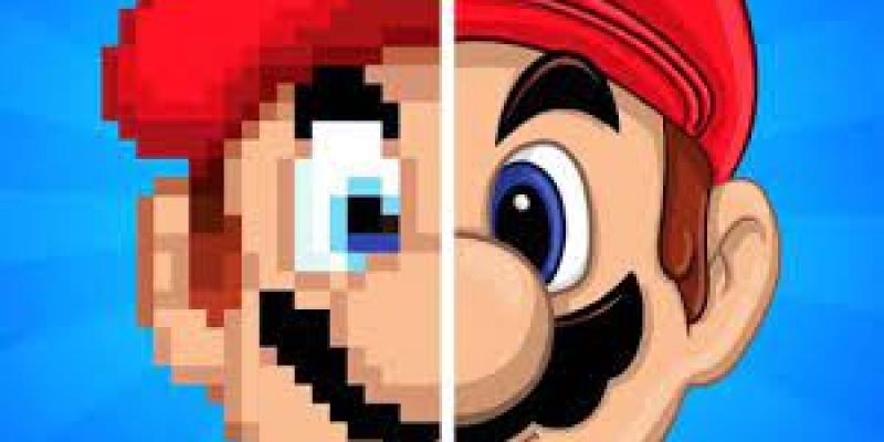 Imagen de Mario Bross pixelado y sin pixelar/Alphr La sorprendente evolución de los gráficos en los videojuegos