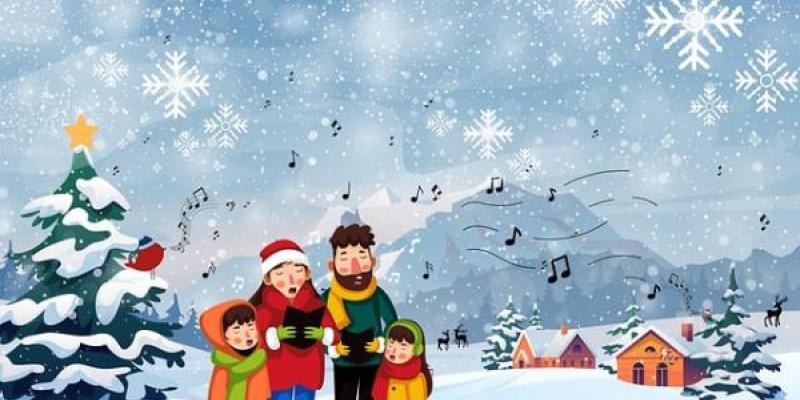 Villancicos / Pixabay Infografía familia cantando villancicos