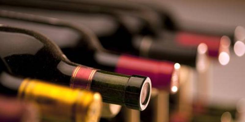 Imagen de unas botellas de vino. Imagen de unas botellas de vino.