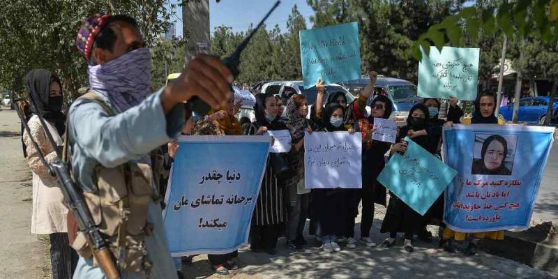 HOSHANG HASHIMI/AFP via Getty Images Manifestación en Kabul, 8 de septiembre de 2021
