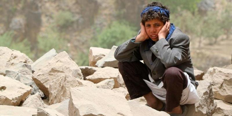 Imagen de Unicef sobre los niños víctimas de agresión Niño en un conflicto armado