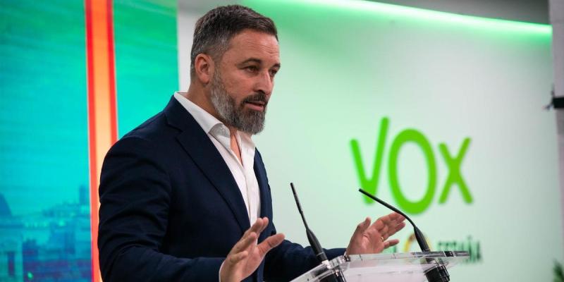 El líder de Vox, Santiago Abascal. 