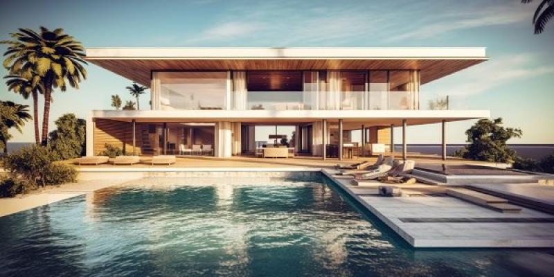 Vivienda de lujo con piscina | Foto de Servimedia Vivienda de lujo con piscina