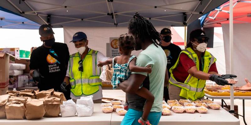 Imagen de World Central Kitchen en Rio Grande (Texas) durante la crisis migratoria reciente. Foto de World Central Kitchen en Rio Grande, Texas.
