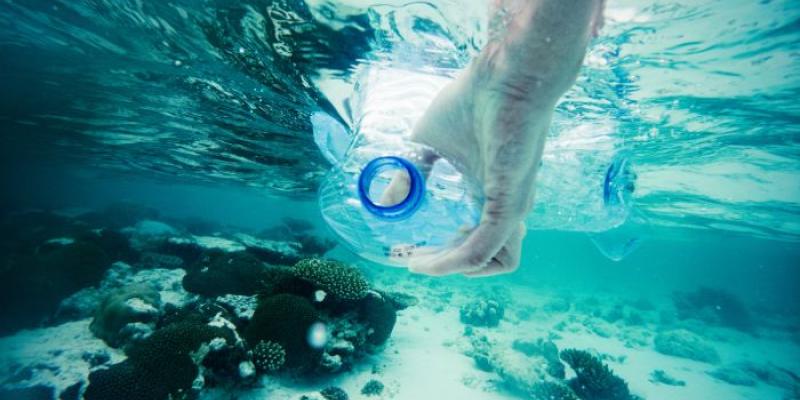Limpieza de basura en los océanos - Foto: Envato Elements Plástico en el mar