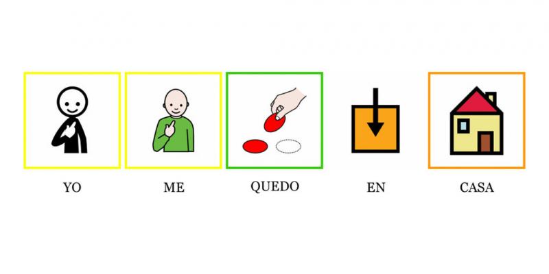 El lema: Yo me quedo en casa, adaptado a personas con autismo/Voz Populi El lema: Yo me quedo en casa, adaptado a personas con autismo/Voz Populi