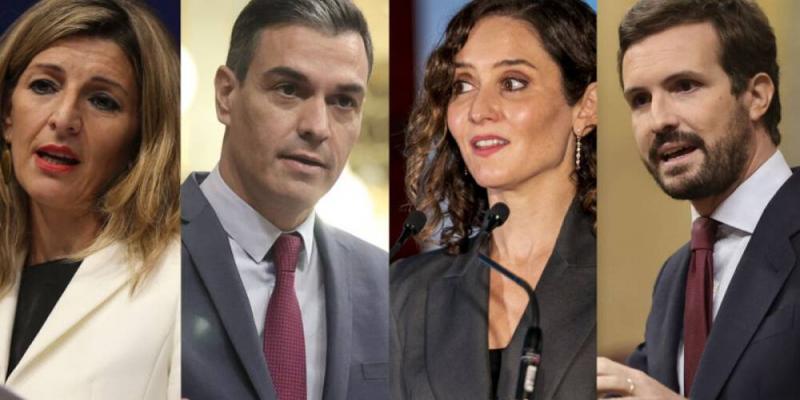 EUROPA PRESS / EDUARDO PAYÁN Díaz, Sánchez, Ayuso y Casado en la carrera por el liderazgo.