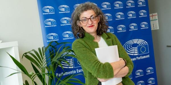 La eurodiputada Maite Pagazurtundua en el Parlamento Europeo 