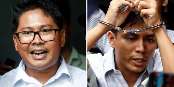 Liberados los reporteros de Reuters encarcelados en Birmania