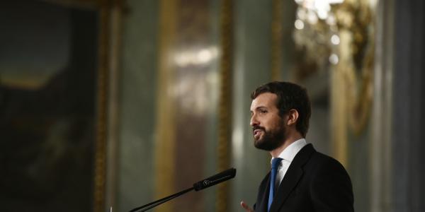 Casado juzga "intolerable" que la investidura de Sánchez esté pendiente de un informe "sobre un delincuente".